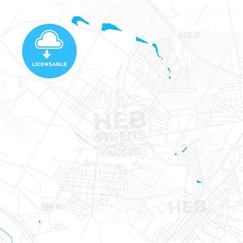 Toretsk, Ukraine PDF vector map with water in focus - HEBSTREITS