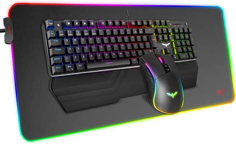 Havit Mechanical Keyboard And Mouse Combo Rgb Gaming 104 Keys Blue