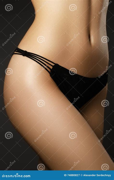 Woman S Sport Buttocks In Black Lingerie Close Up Beautifu Stock Image Image Of Exercise