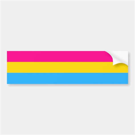 Pansexual Pride Flag Bumper Sticker Zazzle