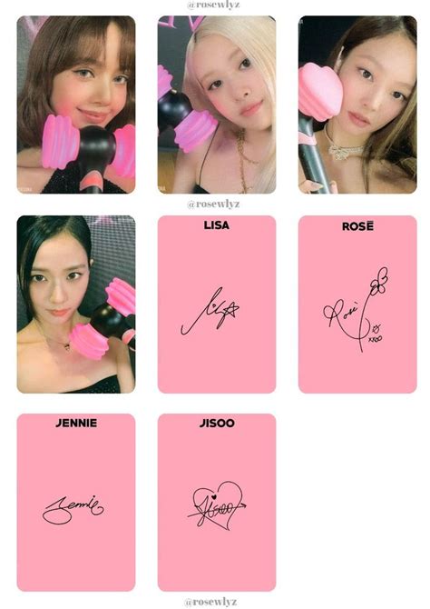 Blackpink Ligstick Photocard Template Kart Ablonu Kart Izimi Kartlar