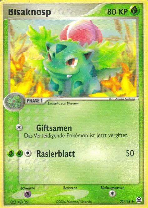 Alle Pok Mon Karten Von Bisaknosp In Der Bersicht Pokezentrum