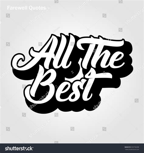 Farewell Quote All Best Poster Vector De Stock Libre De Regalías