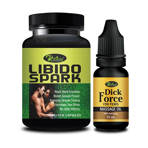 Buy Riffway Libido Spark Capsule 15 S Dick Force Massage Oil 15 Ml