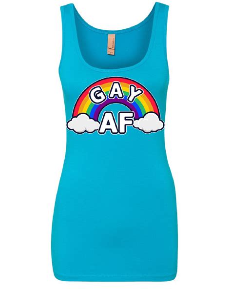 Gay Af Women S Tank Top Rainbow Flag Lgbtq Equal Rights Pride Love Wins Top Ebay