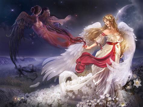 Богиня и ангелы - обои для рабочего стола, картинки, фото