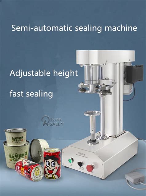 Oem Semi Automatic Pet Cans Sealer Sealing Machines Aluminium Beer Can