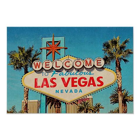 Retro Painting Fabulous Las Vegas Nevada Sign | Zazzle | Las vegas ...