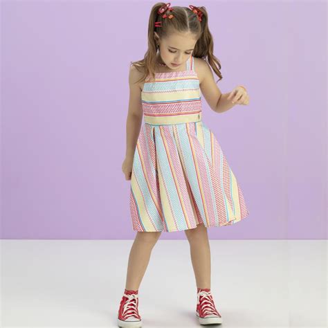 Vestido Infantil Verão Cetim Fashion Tam 4 a 12 Málagah Loja de