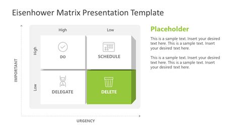 Eisenhower Matrix Slides Template For Powerpoint Slidemodel