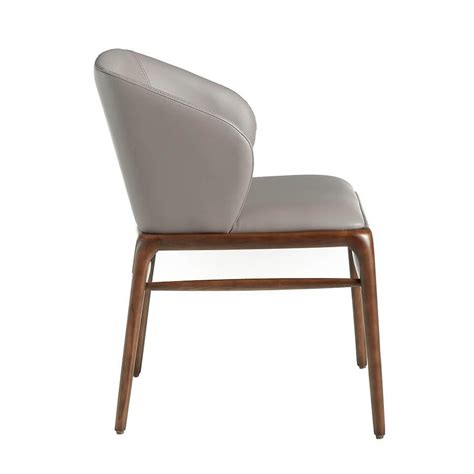 Angel Cerda Chaise En Simili Cuir Avec Structure En Bois Couleur Noyer