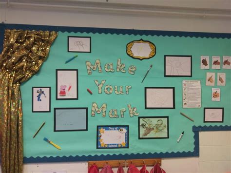 Eyfs Make Your Mark Display Positioned In The Art Area Childrens Work