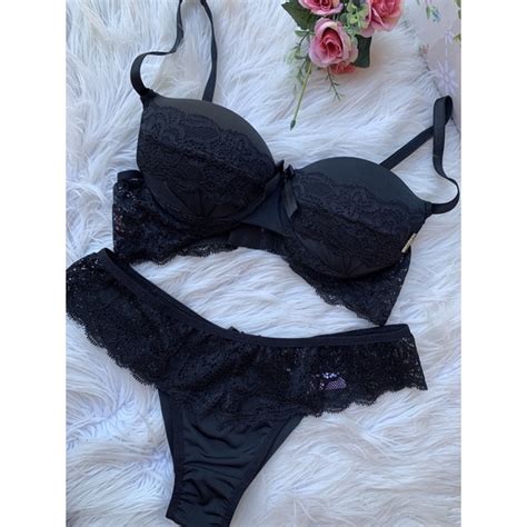 Conjunto Feminino Lingerie Bojo Microfibra E Renda Jane Micro Shopee Brasil