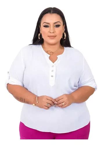 Blusas Femininas Plus Size Blusinha Camisa Moda Evangélica Escorrega