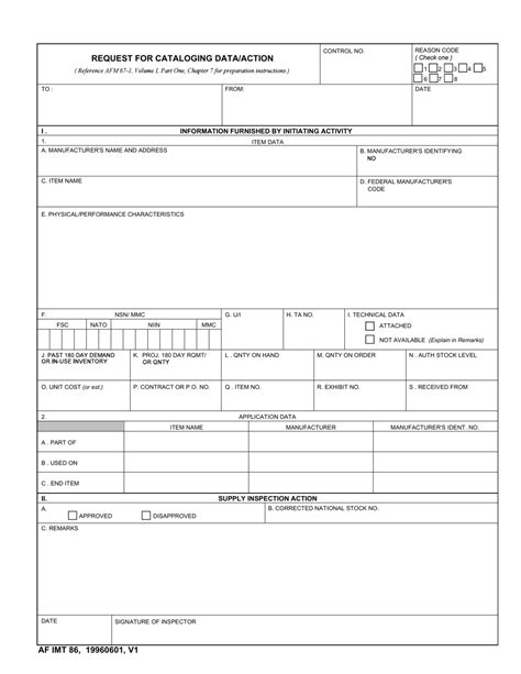 Af Imt Form 86 Fill Out Sign Online And Download Fillable Pdf