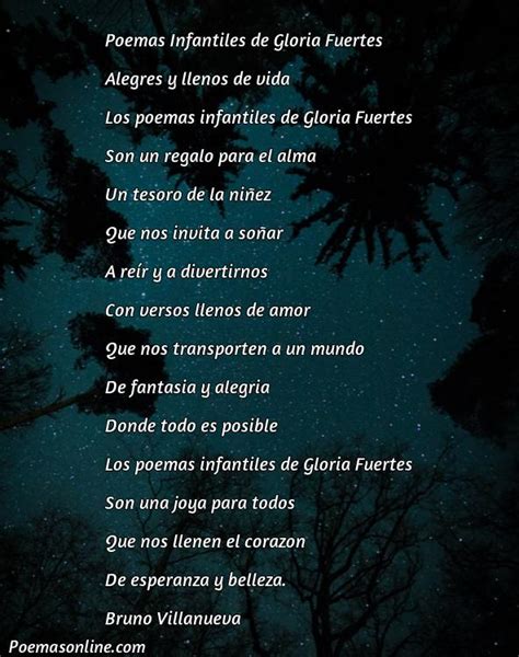 Cinco Poemas Infantiles De Gloria Fuertes Poemas Online