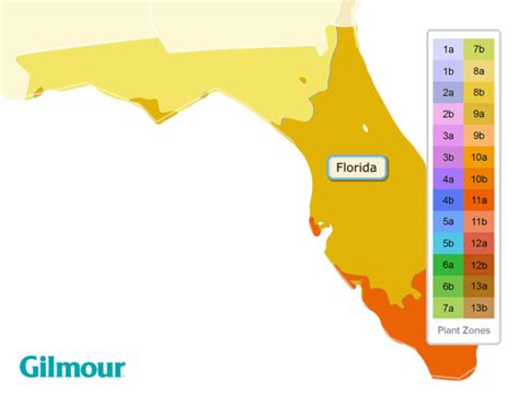 Florida Planting Zones Map