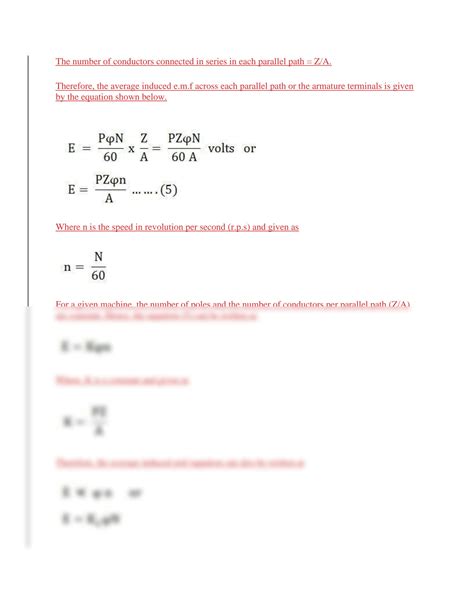 Solution Emf Equation Of A Dc Generator Studypool