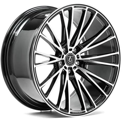 4 X AXE CF2 GLOSS BLACK POLISHED Alloy Wheels The Wheel Guys