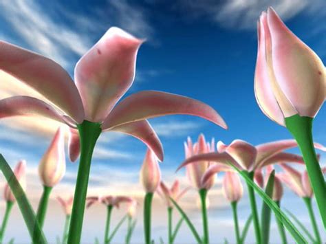 Flowers Meadow 3d Free Screensaver Fullscreensavers Com