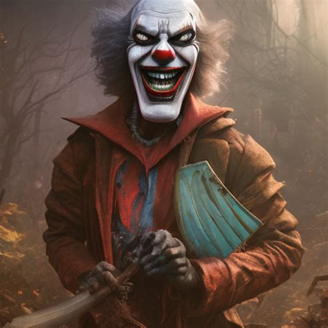 Openjourney Prompt An Evil Scary Clown Holding A Machete Prompthero