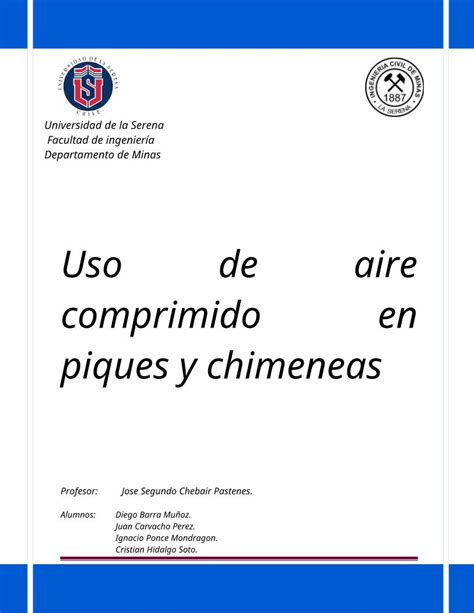 DOCX Uso De Aire Comprimido En Piques Y Chimeneas DOKUMEN TIPS