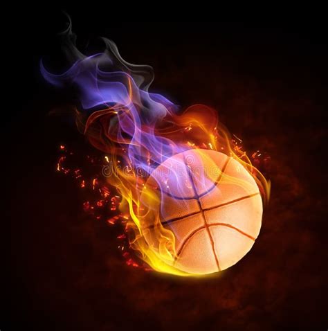 Volleyball ball in fire stock illustration. Illustration of ball - 24043954