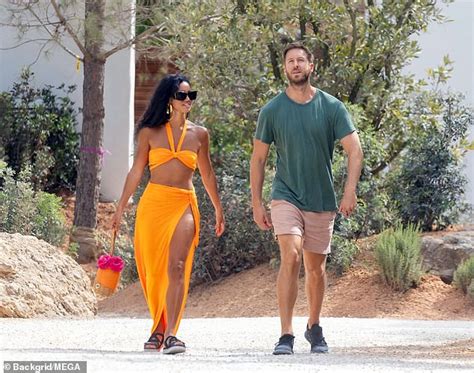 Vick Hope Flaunts Her Figure In A Skimpy Orange Bikini Steps Out With