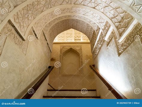 Interior of the Jabreen Castle in Bahla, Sultanate of Oman Stock Image ...