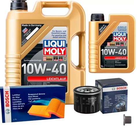 BOSCH CONTROLLO SET 6 L Liqui Moly Bassa Visciosità 10W 40 per Renault