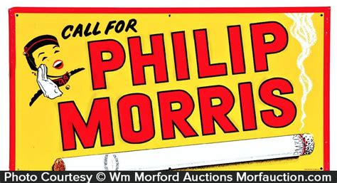 Antique Advertising Call For Philip Morris Sign • Antique Advertising