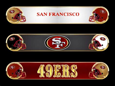 the san francisco and san francisco football logos are shown in gold ...