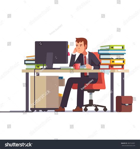 Free clipart stressed office worker