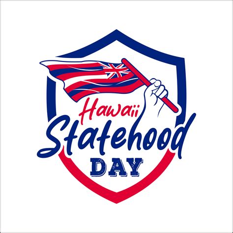 hawaii statehood day with shield concept 26418116 Vector Art at Vecteezy