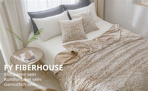 FY FIBER HOUSE Flanell Fleece Decken Extra Weiche Flauschige