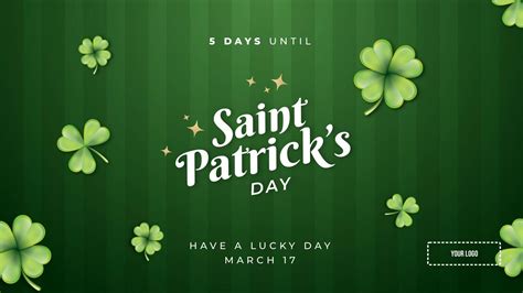 Saint Patricks Day Countdown Digital Signage Template