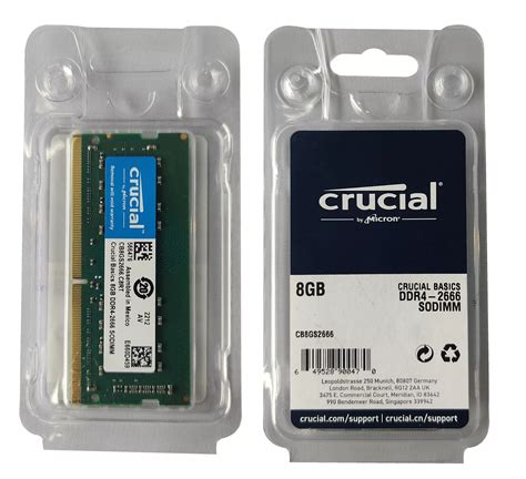 Crucial Basics Memoria Ram 8GB DDR4 2666mhz Sodimm