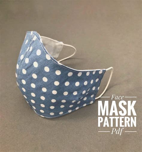 Face Mask Pattern Pdf D Sewing Patterns Simple Diy Etsy Easy Face