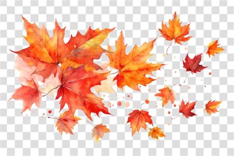 Vibrant Autumn Leaves Illustration Premium Ai Generated Psd