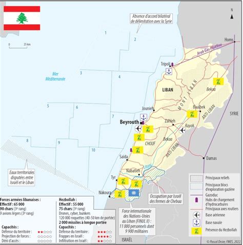 Carte Du Liban Et De Beyrouth Grande Chelle Comprendre Le Proche Et