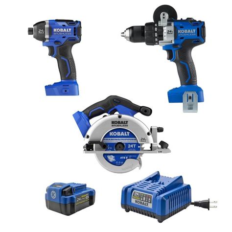 Kobalt Tool Volt Max Lithium Ion Brushless Cordless Combo Kit At