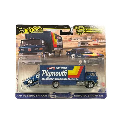 Hot Wheels Team Transport Plymouth Aar Cuda Sakura Sprinter Flf