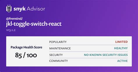 Fremtindjkl Toggle Switch React Npm Package Snyk