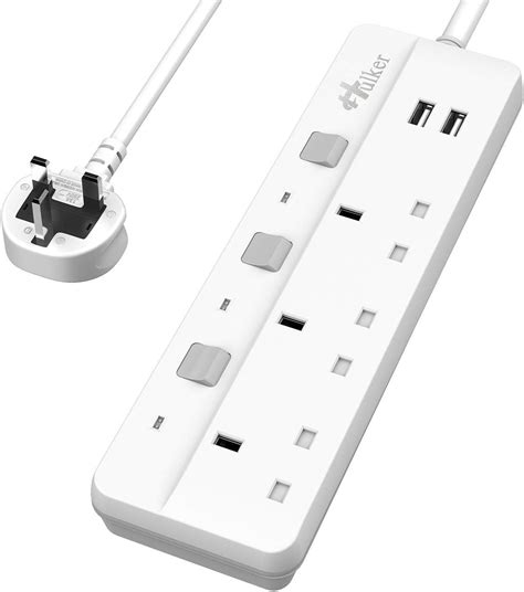 Hulker P32U UK Extension Lead With USB Slots Power Strips With USB