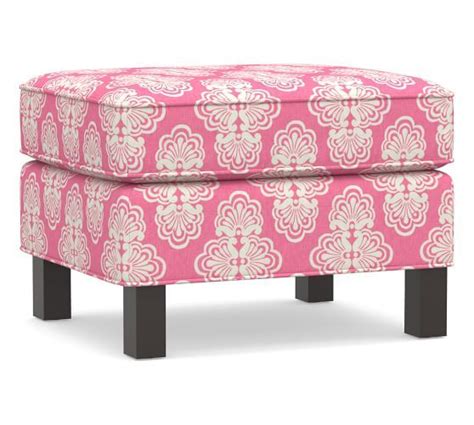 Lilly Pulitzer Tyler Upholstered Ottoman Potterybarn