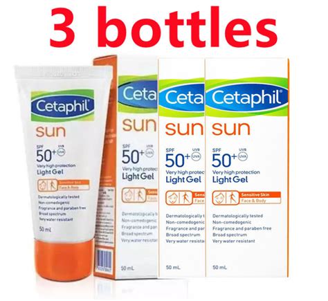 3 Bottles Cetaphil Sun Spf 50 Light Gel 118ml Lazada Ph