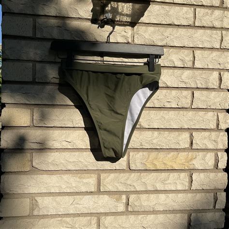 Green Cheeky Bikini Bottoms Size Small Beach Pool Depop