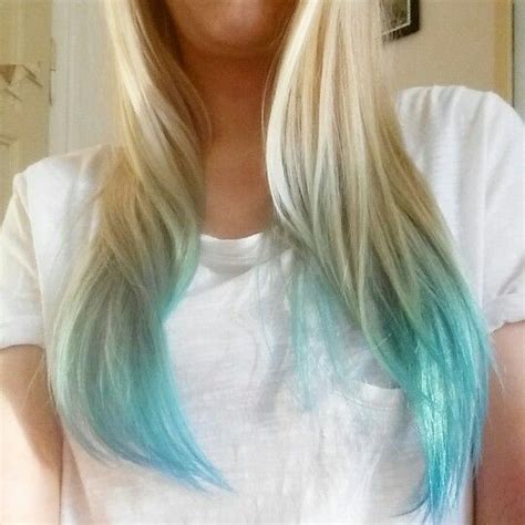 Dip Dye Ombre Directions Blonde Turquoise Hair Blonde Dip Dye Dip Dye