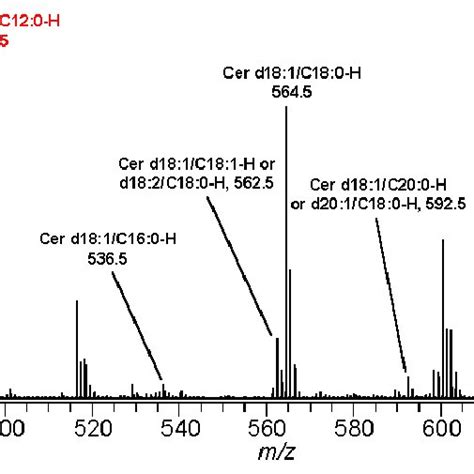 A Esi Mass Spectrum For Ceramide Extract From Control Brain In