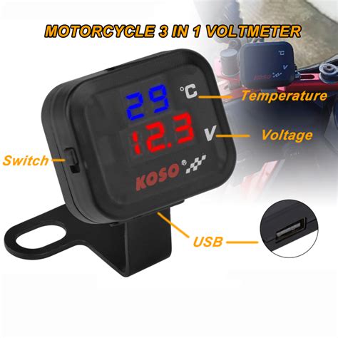 Original Hours Deliverykoso Motorcycle Voltmeter In With Quick